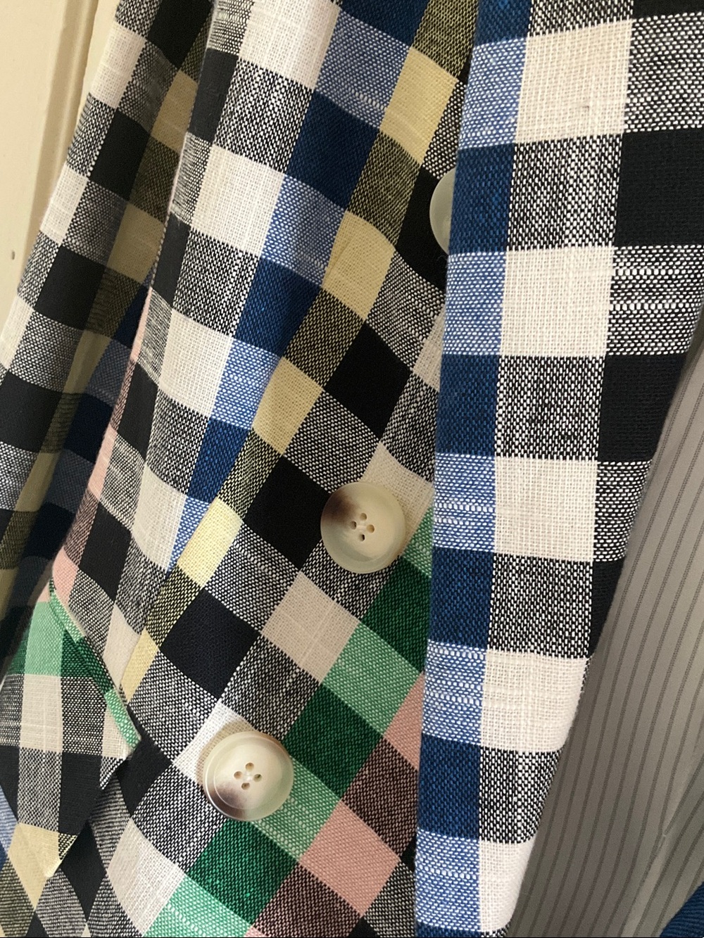 Veronica Beard Multi-Color Gingham Single-Button Blazer - Picture 5 of 7